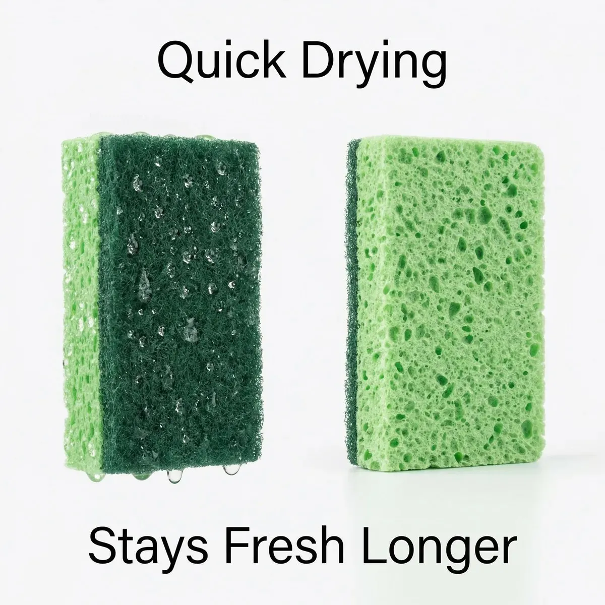 Which Scouring Pad Material Works Best with a Wood Pulp Sponge for Non-Stick Cookware