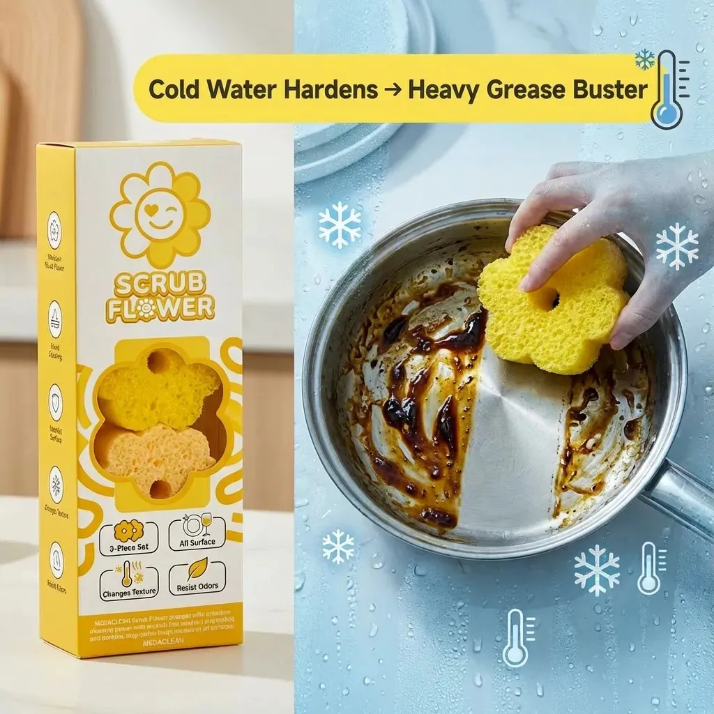 Flower Scrub Cleaning Sponge