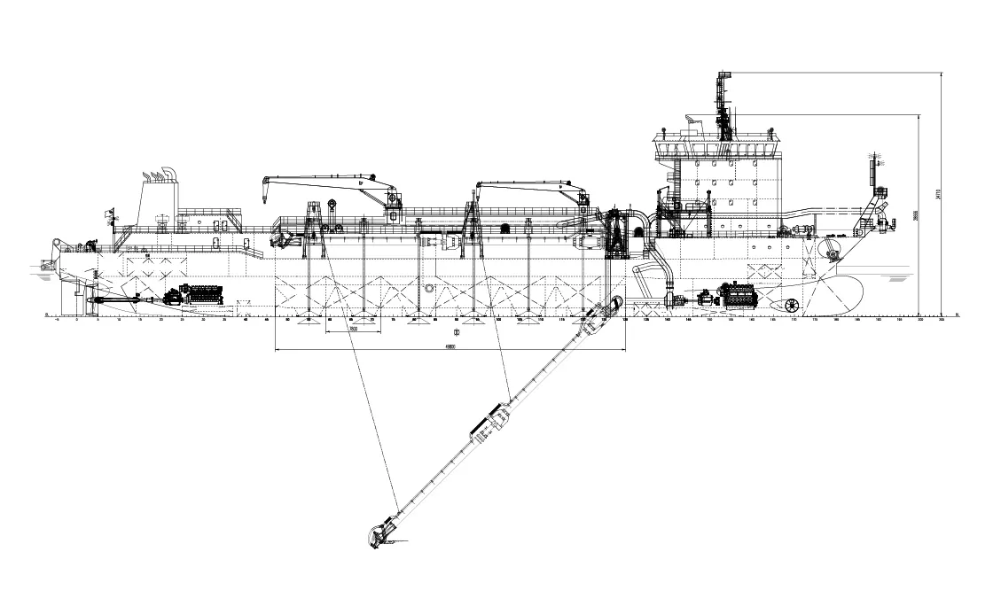 Tshd Pattern 6500 m³/h Trailing Suction Hopper Dredger (TSHD)-Julong