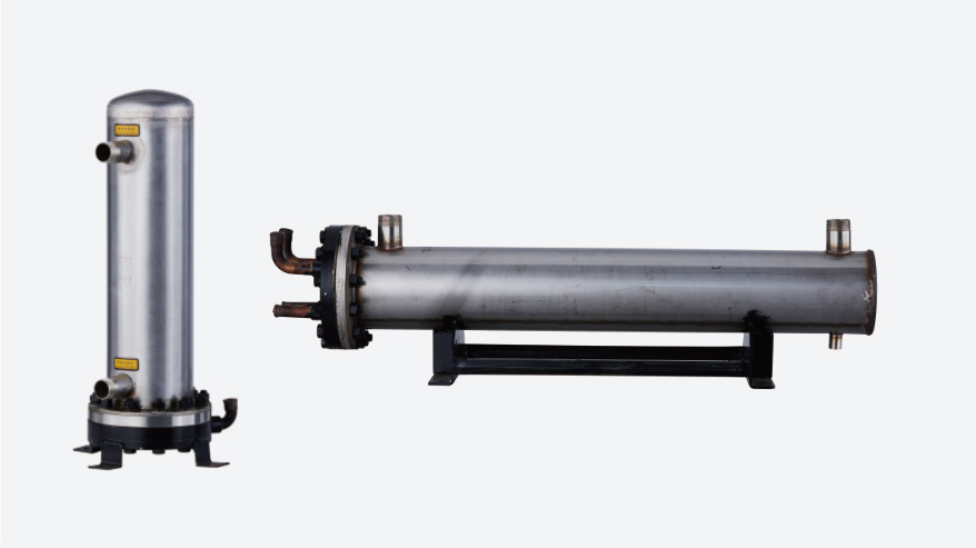 Stainless steel shell and tube evaporator