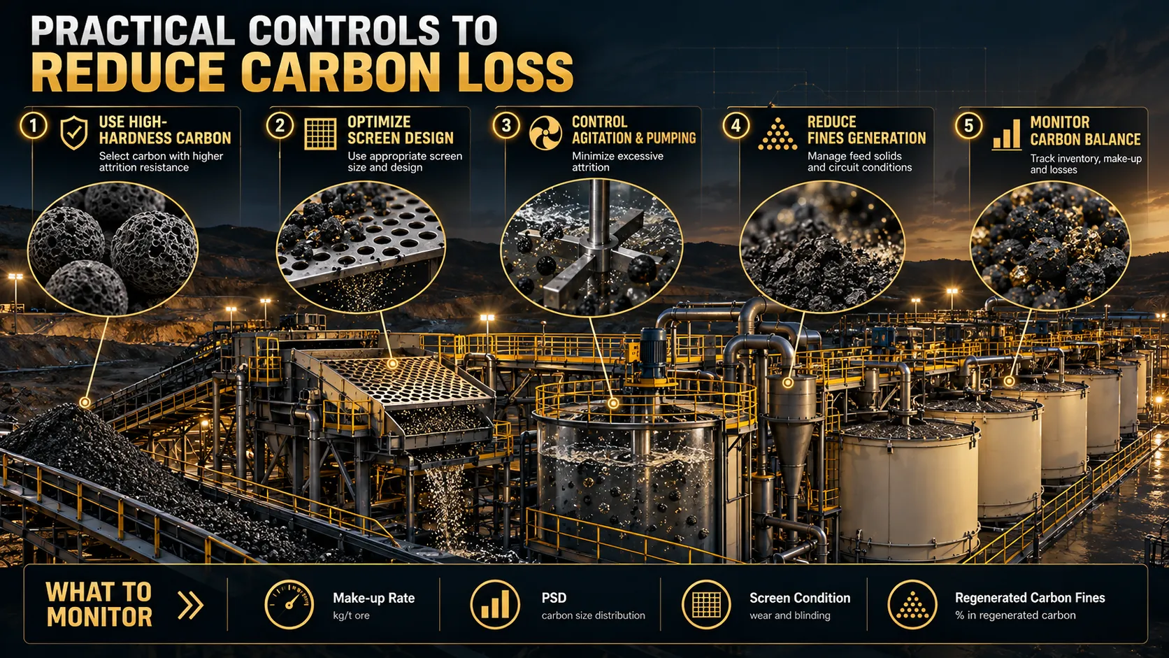 Practical controls for reducing carbon loss.