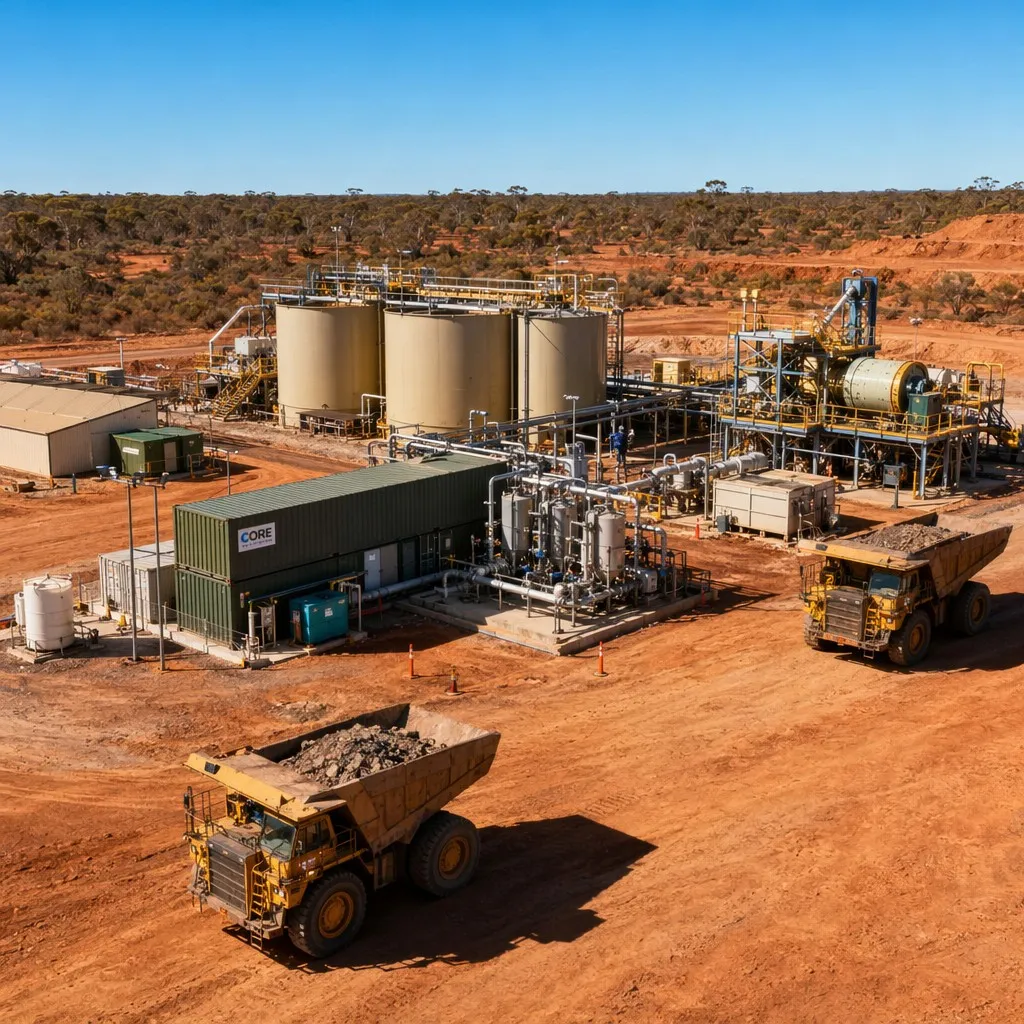 Startup CIL gold processing plant in the Western Australian Goldfields region.