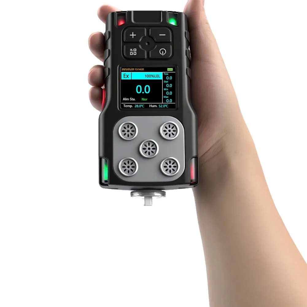Handheld HNAG920-O2 portable single O2 gas detector with high-definition color LCD display