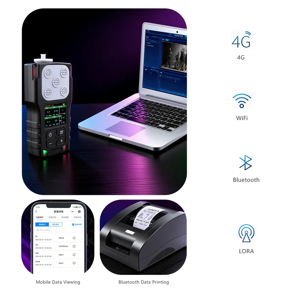 IoT Wireless Gas Detector Bluetooth Data Export