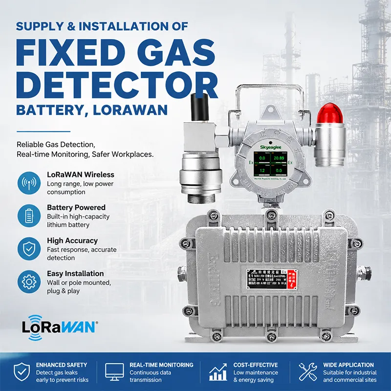 Portable Fixed Gas Detector Battery Powered LoRaWAN Main Promotion Image