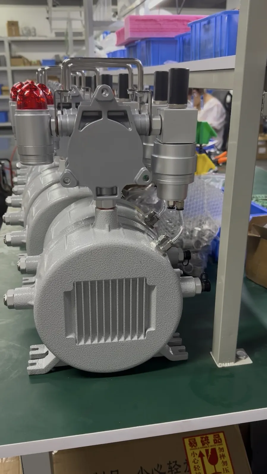 Close-up of the external pump and robust casing of the HNAG1000 heavy-duty portable gas detector