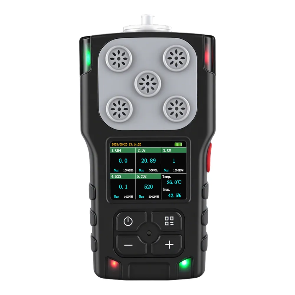 Portable 5-in-1 Gas Detector Front View
