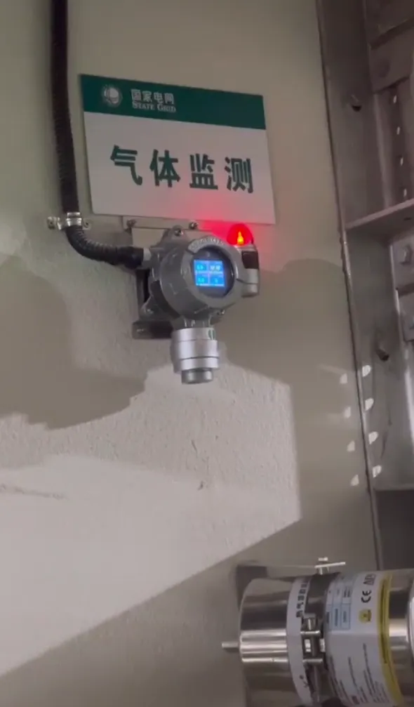 Wall mounted multi gas monitor installed in State Grid electrical room