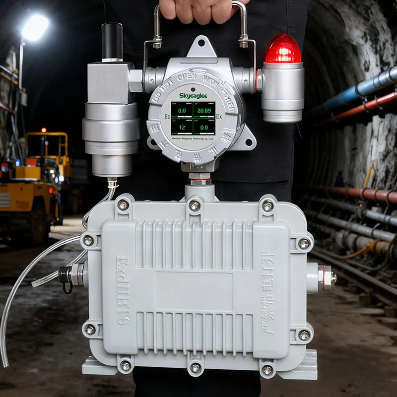 portable 4-in-1 gas detector for confined space safety