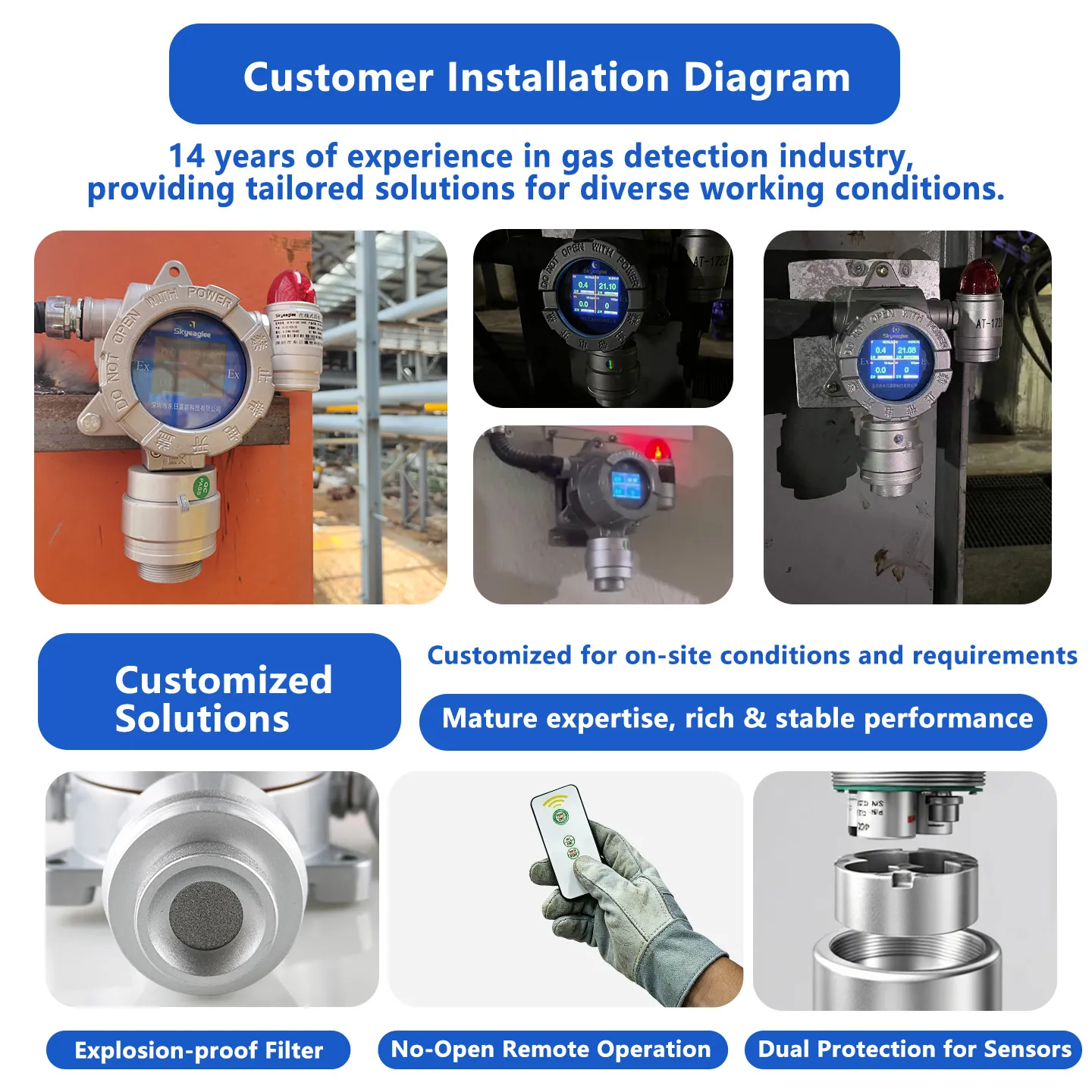 Industrial O3 Gas Detector Customer Installation