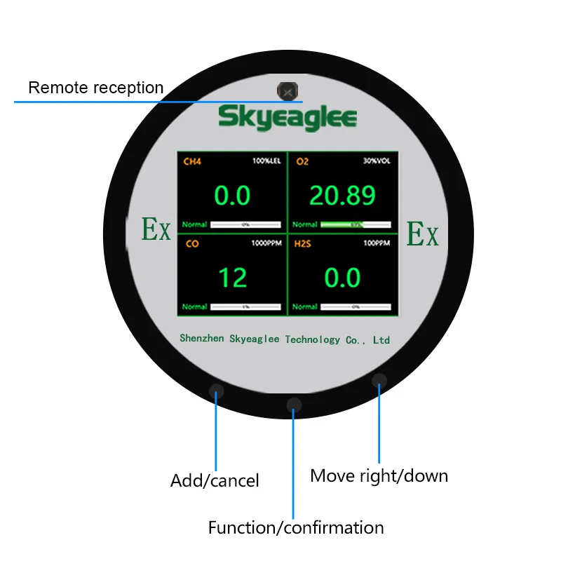 industrial gas detector for confined space and tunnel construction