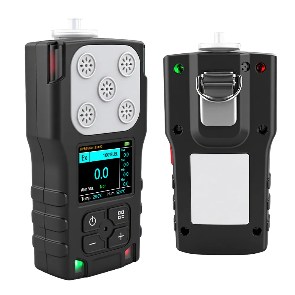 HNAG920-CH2O industrial portable CH2O formaldehyde gas detector front and back view