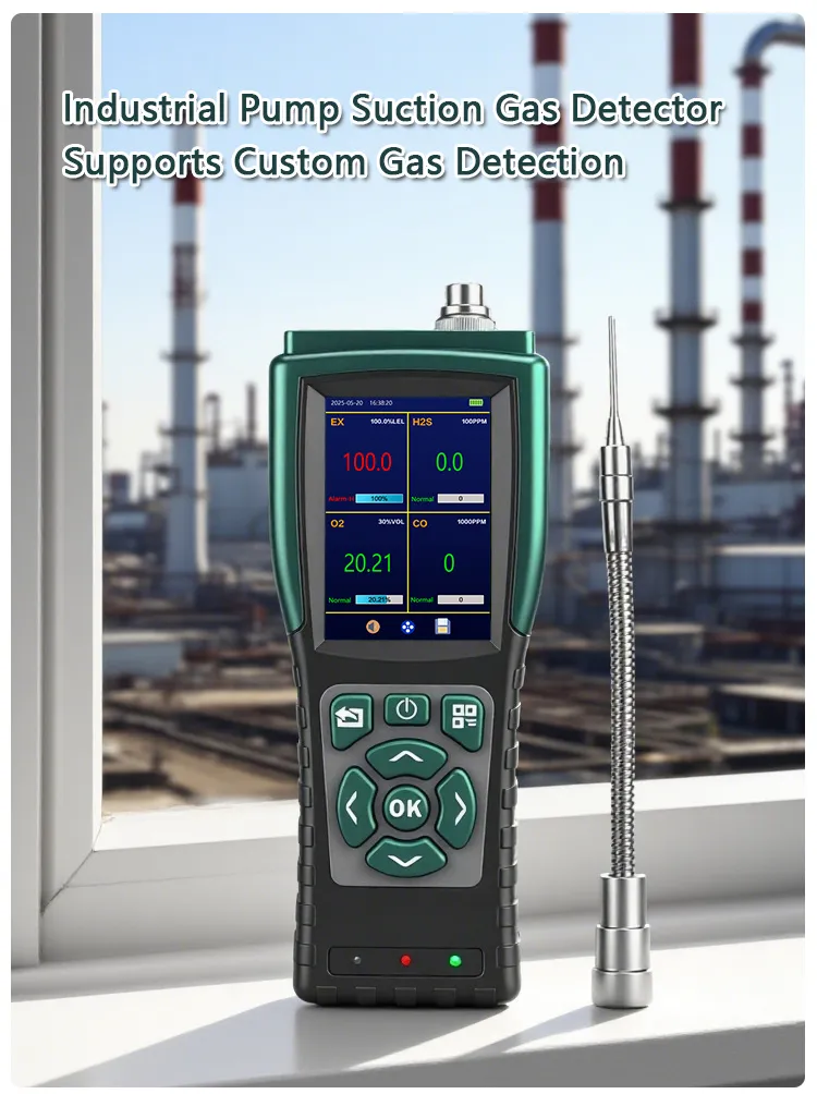 Portable 4 Gas Leakage Alarm LEL O2 CO H2S Detector CH4 VOC Analyzer ...