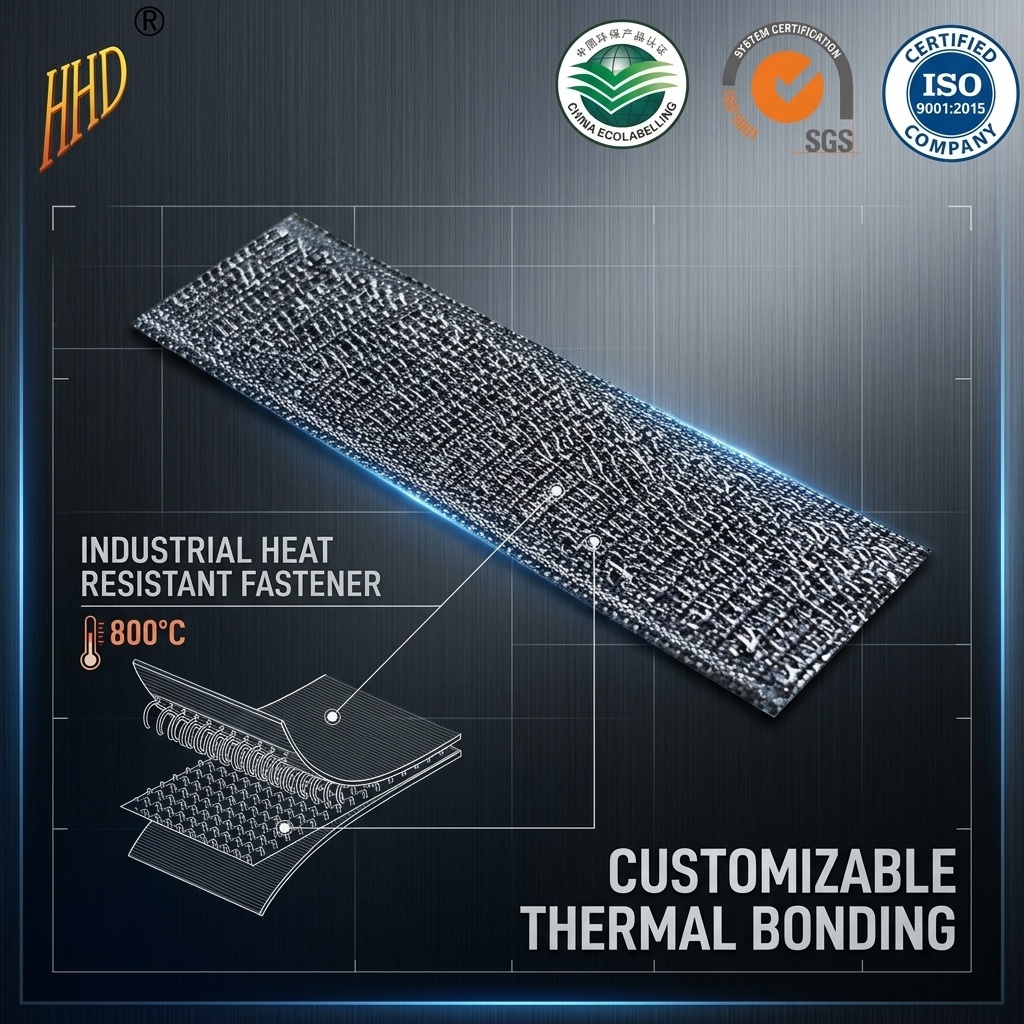 800°C High Temperature 316 Stainless Steel Hook And Loop Tape | Metal Fastening Solution for Furnace, Power Equipment and Heavy Industry